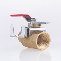 Gold supplier good service threaded lockable rotary handles stop 1 inch cock brass 1/2 inch ball valve