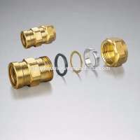 High pressure thicken female thread Brass fitting hose pipe brass nipple gas water heating connector