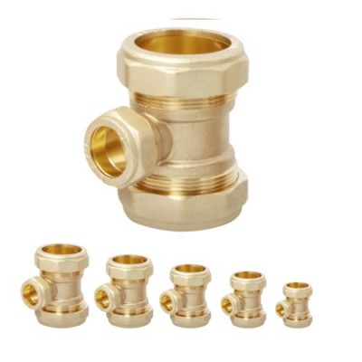 Brass Compression Fitting Equal Tee