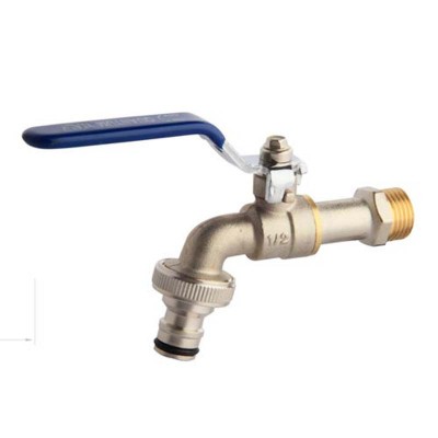 Brass bibcock forged 1/2 brass garden mixer tap with iron handle