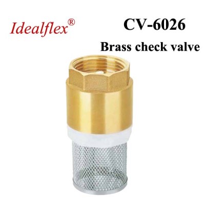 Non return one way in-line brass spring check valves