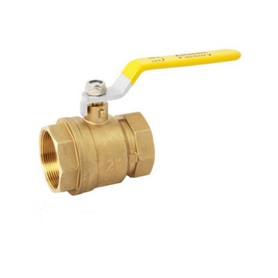 Forged brass ball valve for cold hot water with iron handle