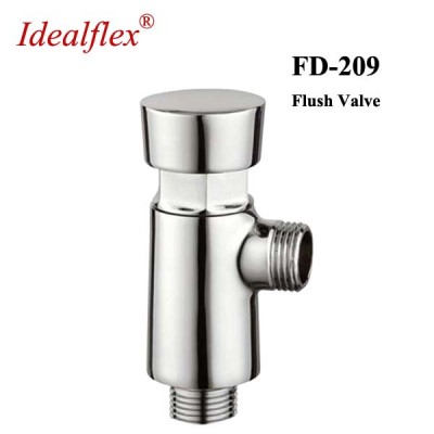 Idealflex Chrome plating time delay urinal flush valve