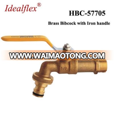 Nature brass color basin copper ball brass tap/faucet/bibcock in yuhuan china